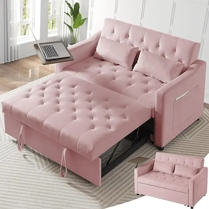 Sofá cama convertible 3 en 1, sofá cama extraíble con respaldo ajustable en 3 niveles