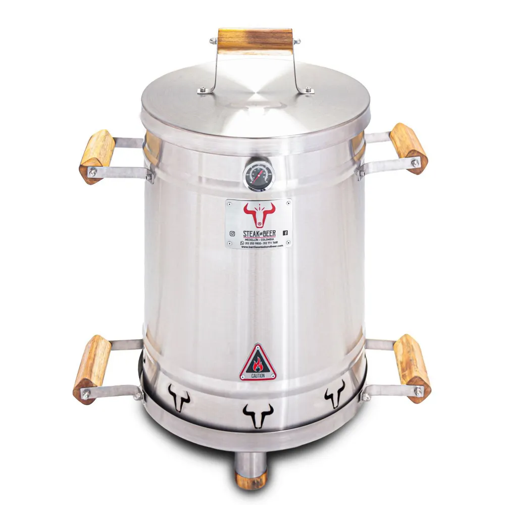 Barril Asador Acero Inoxidable 304 Quirúrgico Grande 80x45 Cm