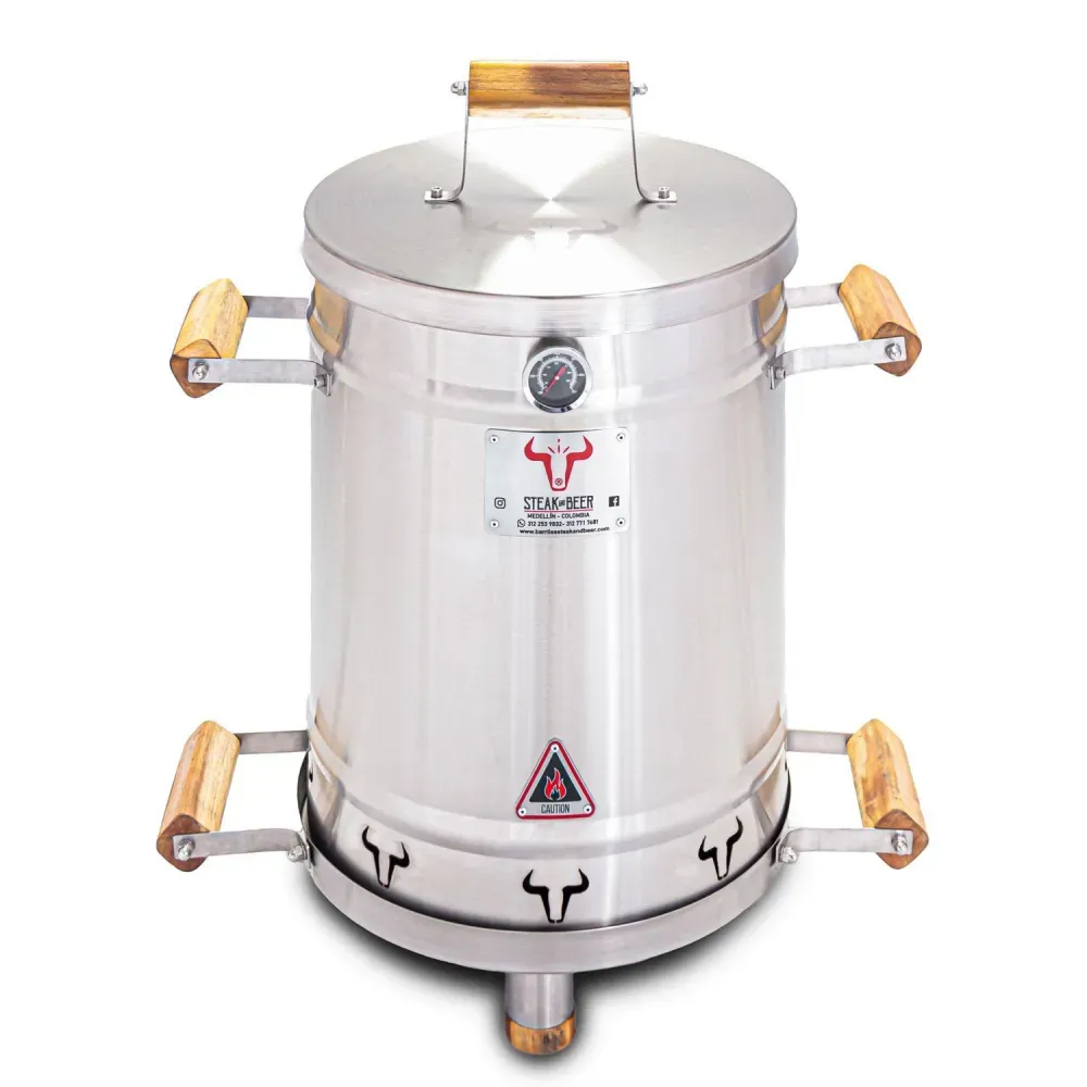 Barril Asador Acero Inoxidable 304 Quirúrgico Grande 80x45 Cm