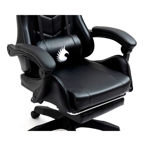 Silla Gamer Ergonómica Dreizt Shine Series Blanco/ Negro Con Posapies Reclinable