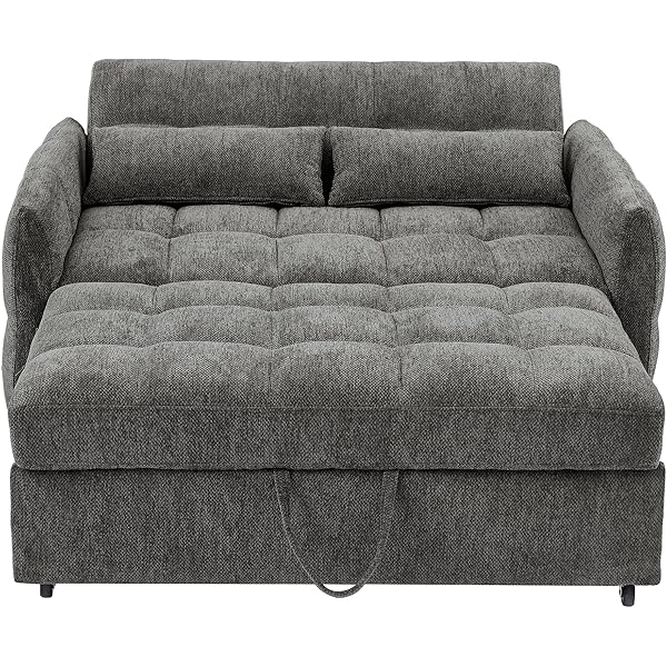 Sofá cama convertible de 52,8" con dos plazas, sofá cama capitoné 3 en 1