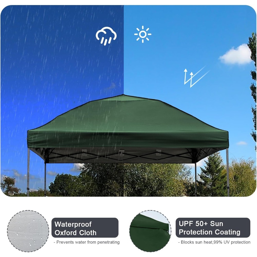 Carpa portátil de 10x10 con paredes laterales para eventos al aire libre, playa y camping.