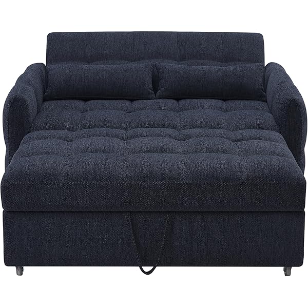 Sofá cama convertible de 52,8" con dos plazas, sofá cama capitoné 3 en 1