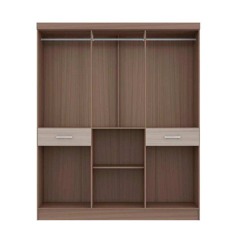 8 Puertas 2 Cajones 150x181x47 cm Madera Natural