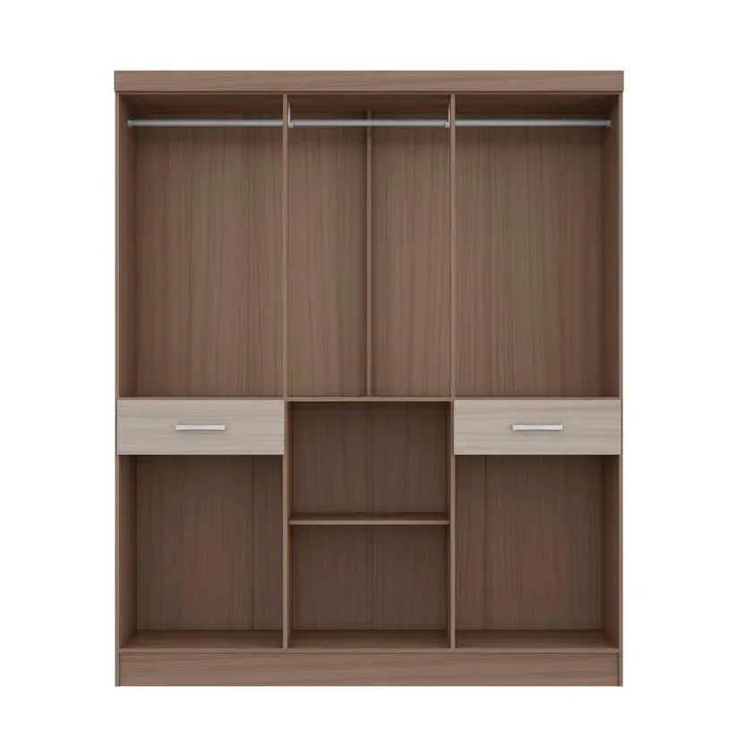 8 Puertas 2 Cajones 150x181x47 cm Madera Natural