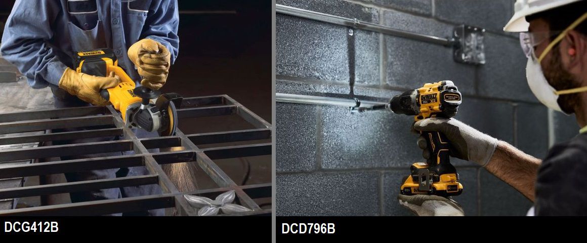Combo, Kit, Taladros, taladro percutor, taladro, esemril angular, esmeriles, esmeril, baterías, 20V, 20V MAX, cargador, DCK209P2T, DEWALT, herramientas inalámbricas, inalámbrico, DCD776,DCG412B