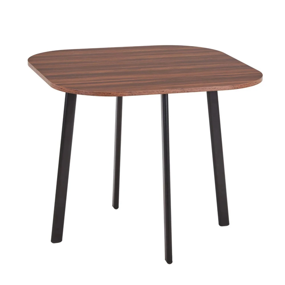 Juego de Comedor Nia 4 Sillas Mesa Cuadrada 90x75x90 cm Café/Negro