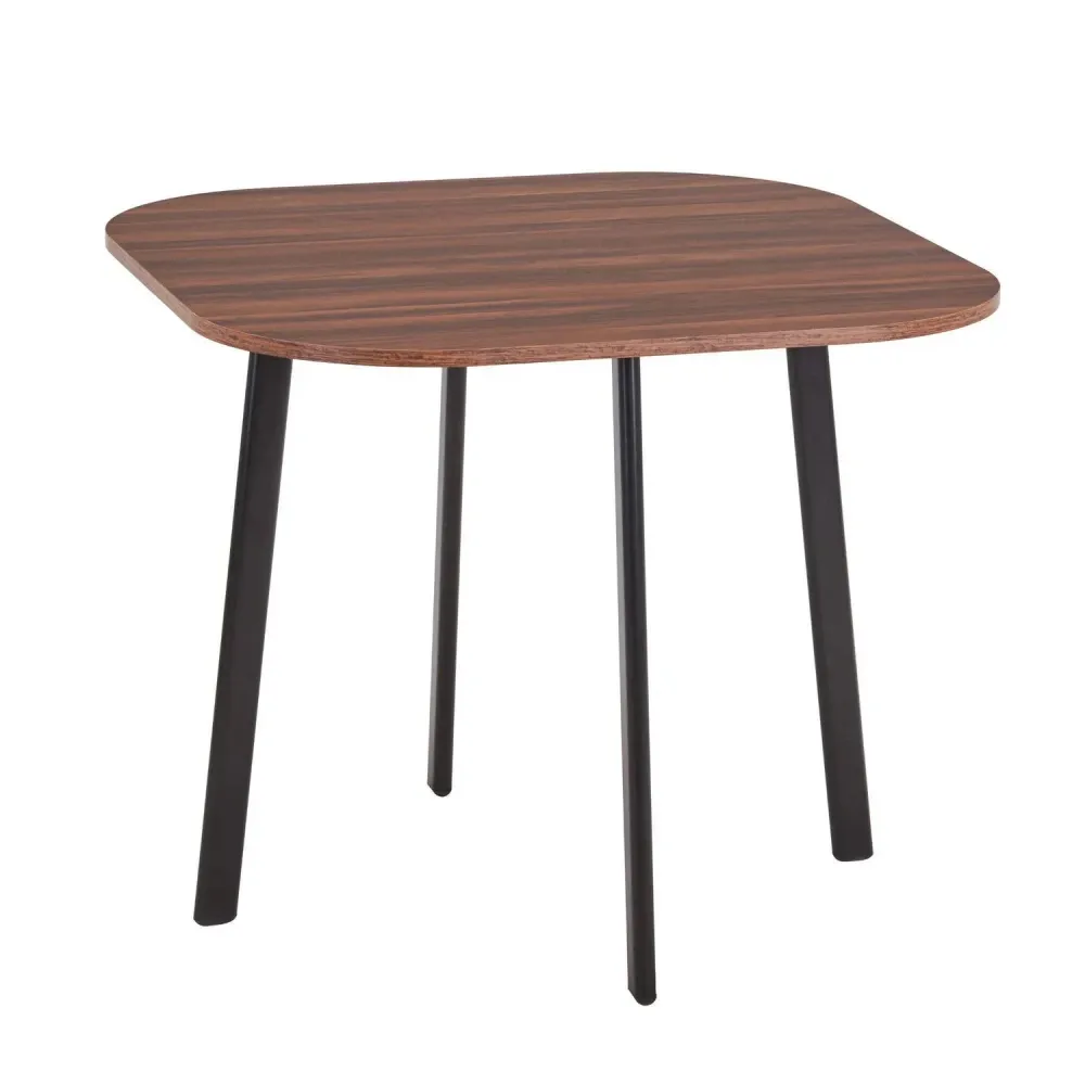 Juego de Comedor Nia 4 Sillas Mesa Cuadrada 90x75x90 cm Café/Negro
