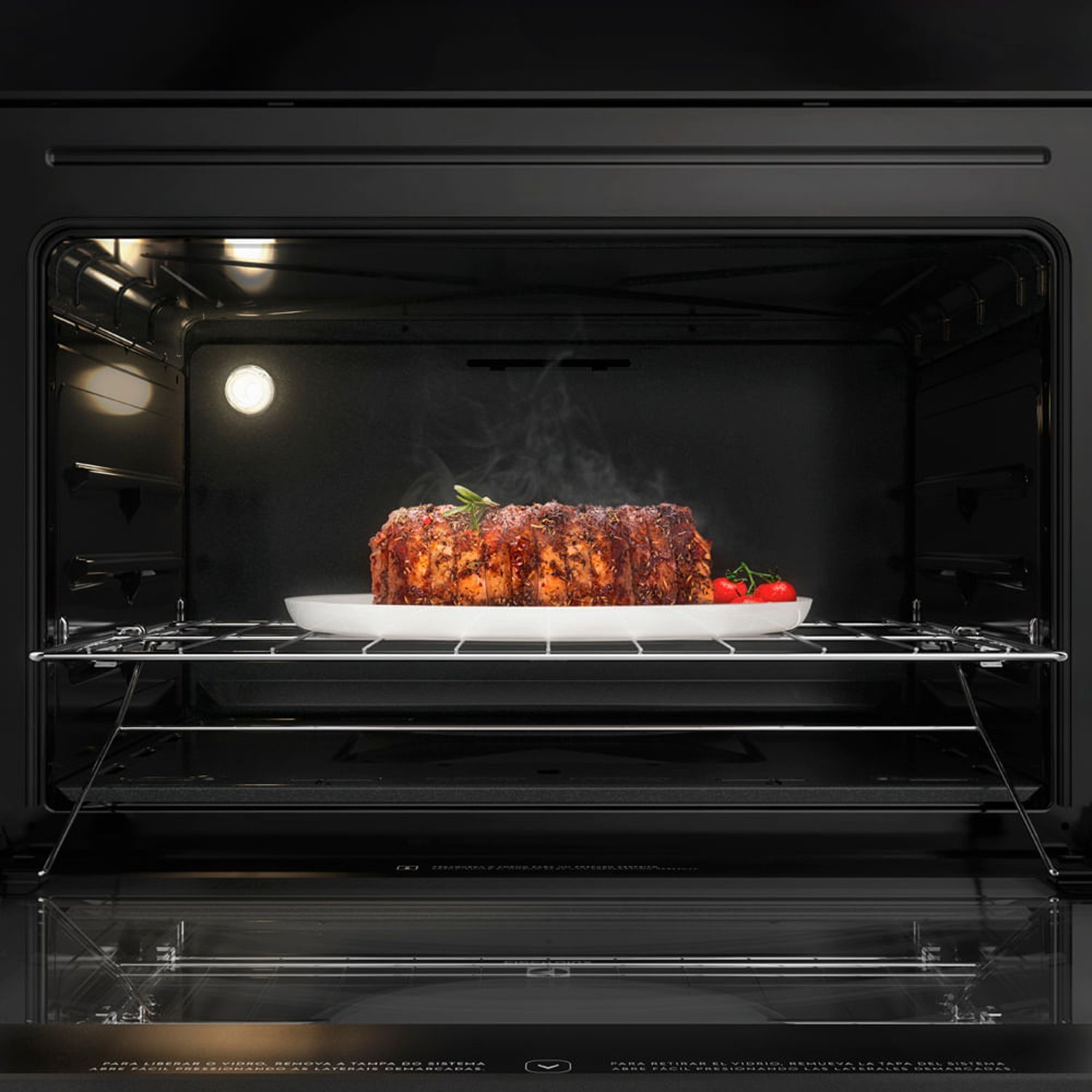 Cocina  con Vidrio Templado de 5 Quemadores Negra 76GS-CL