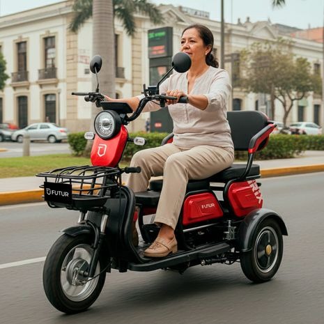 Trimoto Electrica Futur Irix Rosado Golden