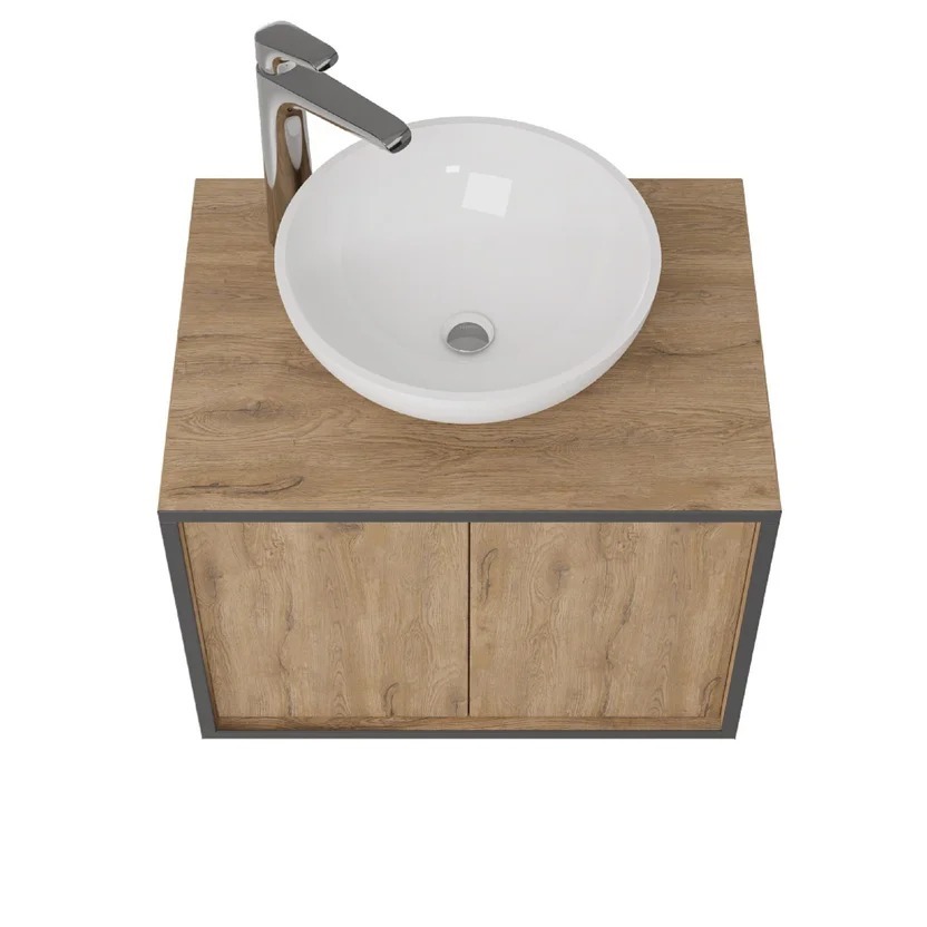 Combo Smart: Sanitario Smart Alongado Blanco De Una Pieza + Mueble Lisboa Plus 60 Cm Elevado Con Lavamanos Spazio + Grifería Monocontrol Alta Cascade Corona
