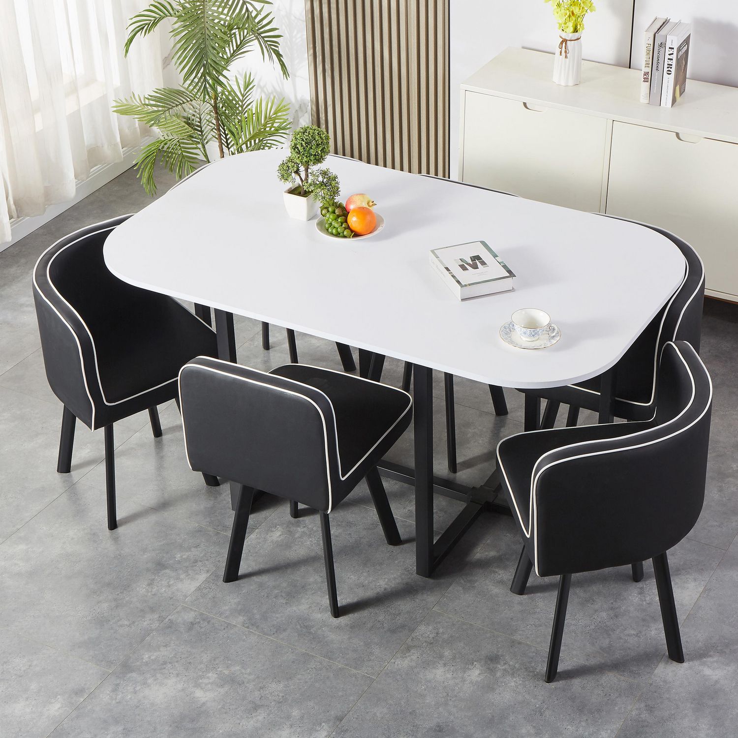 Set Comedor Pizza 1 Mesa + 6 Sillas