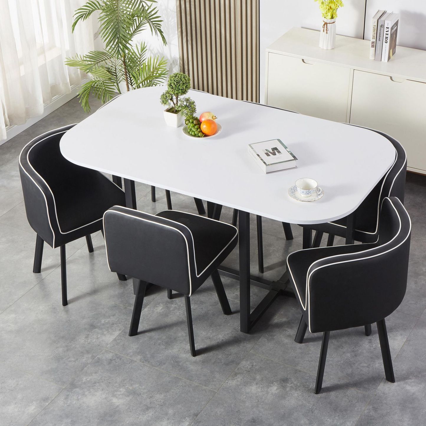 Set Comedor Pizza 1 Mesa + 6 Sillas