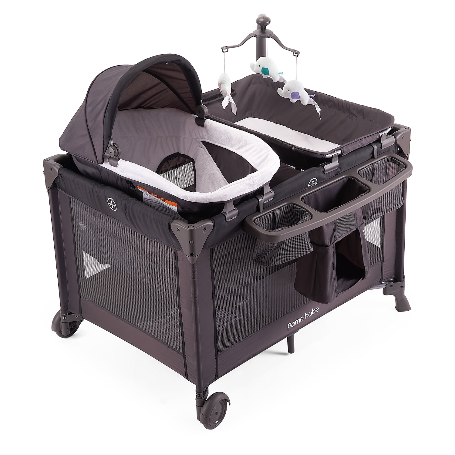 Parque de juegos para bebés unisex con cuna y cambiador, para recién nacidos