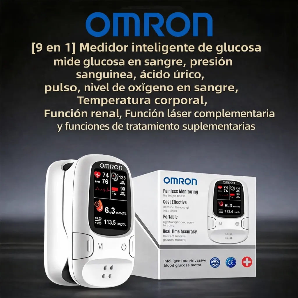 OMRON Glucómetro inteligente no invasivo – Medición precisa y sin dolor en casa