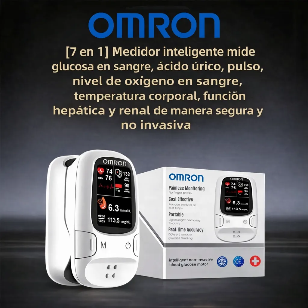 OMRON Glucómetro inteligente no invasivo – Medición precisa y sin dolor en casa