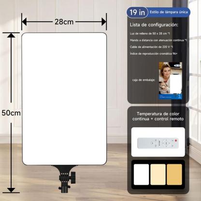 Toptech Lámpara de Maquillaje LED Estudio Fotográfico Portátil 2700k-7500k con Panel de Iluminación