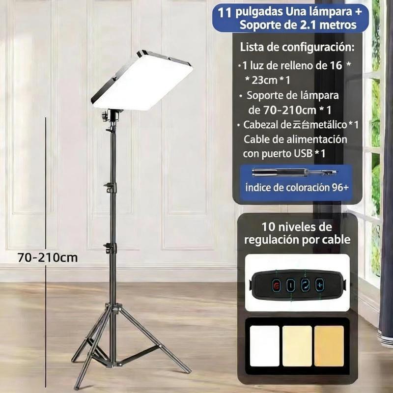 Toptech Lámpara de Maquillaje LED Estudio Fotográfico Portátil 2700k-7500k con Panel de Iluminación