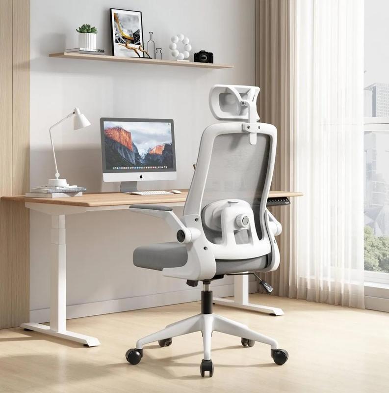 Haojiating Silla De Oficina Ergonomica Soporte Lumbar Ajustable Con Reposa Cabeza