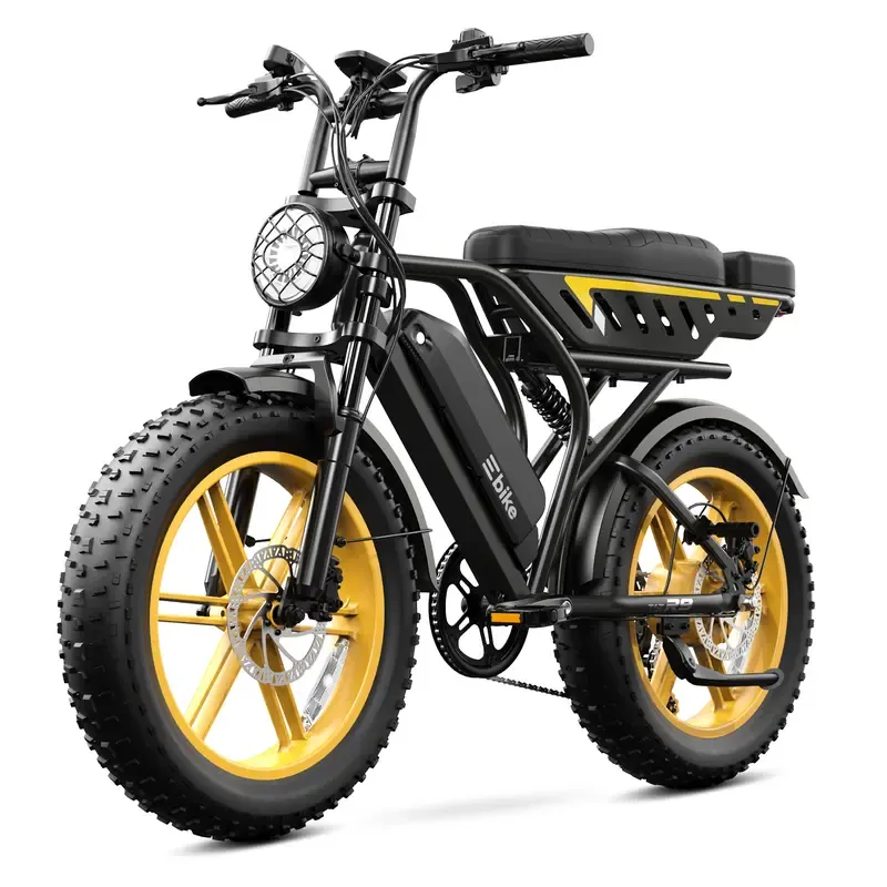 Bicicleta eléctrica de 1500 W con doble batería | Hasta 120 millas de autonomía
