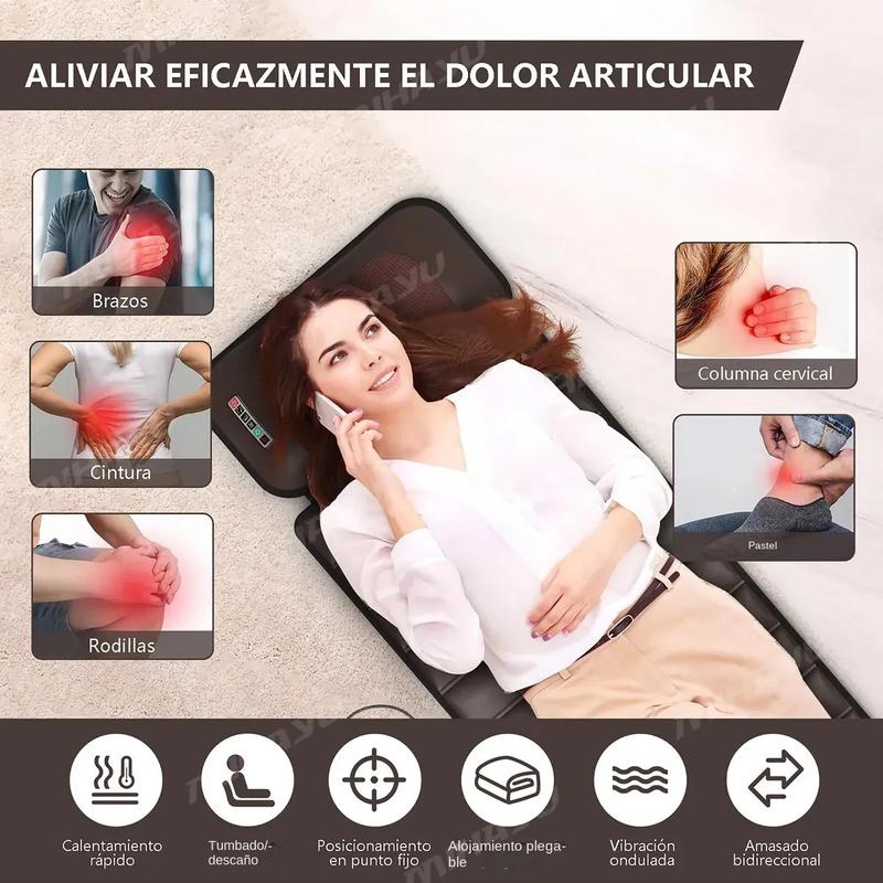 Masajeador Colchón Masajeador 10 Motores 5 Modo Termoterapia