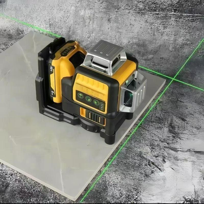 Nivel láser DW con medidor verde DW de 12 líneas para exteriores, herramienta de alta precisión impermeable lP54, alcance vertical de 360 ​​grados, batería de 12 V.
