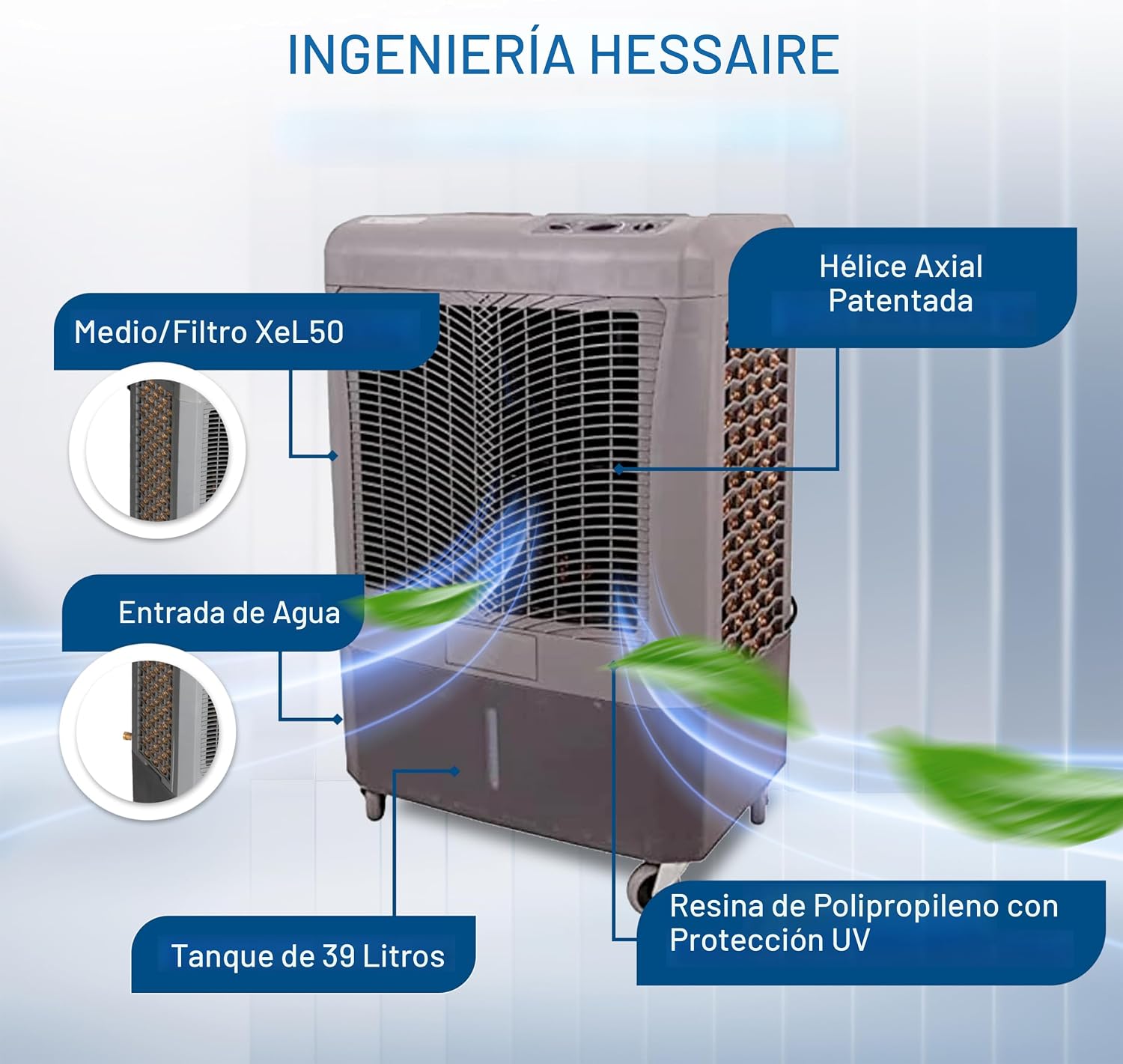 Enfriador evaporativo Hessaire MC37M de 3100 CFM