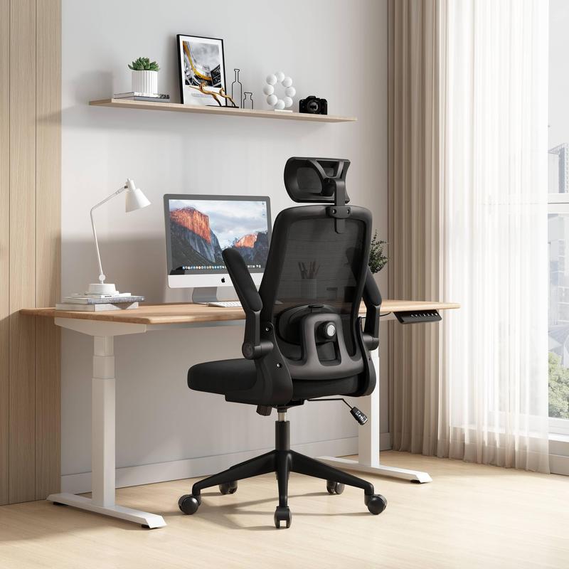 Haojiating Silla De Oficina Ergonomica Soporte Lumbar Ajustable Con Reposa Cabeza