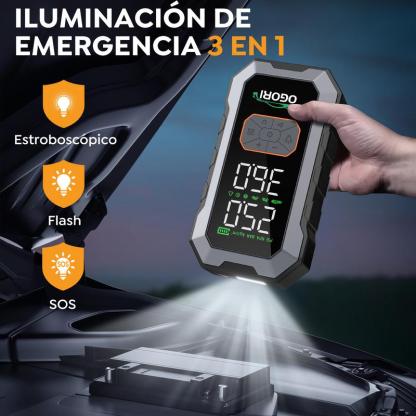 【OGORI】9000A Arrancador De Baterias Portátil Coche Inflador 150psi