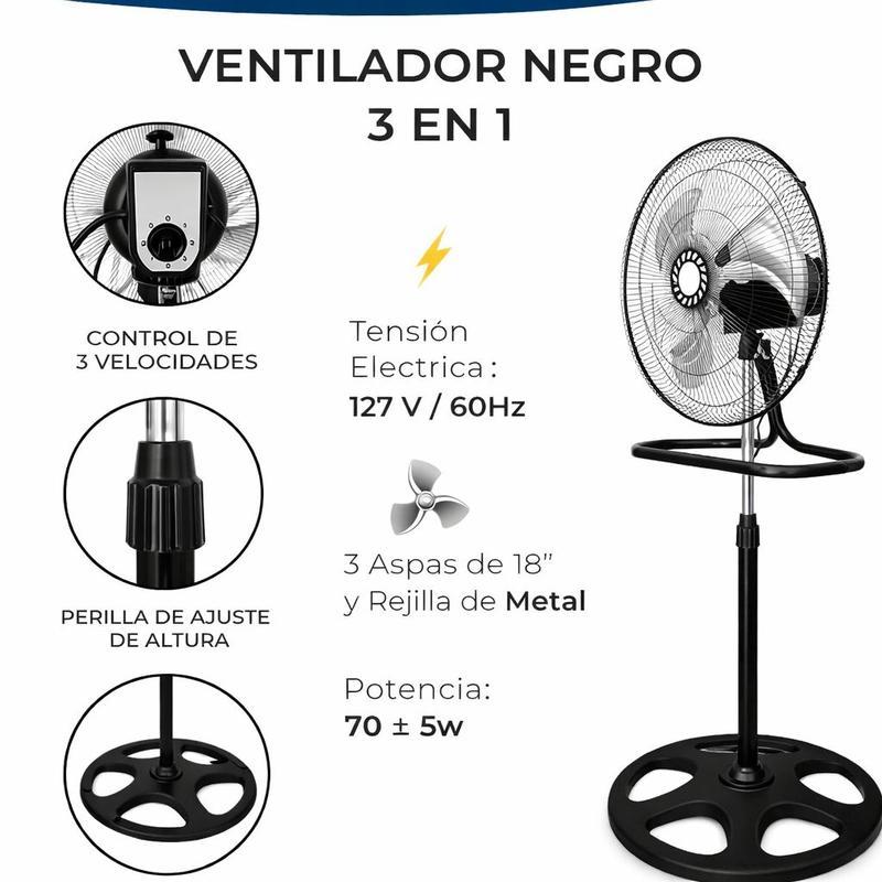 Ventilador de Piso 18 Pulgadas de Alta Potencia con 3 Velocidades y Oscilación – Ideal para Hogar, Oficina y Negocio