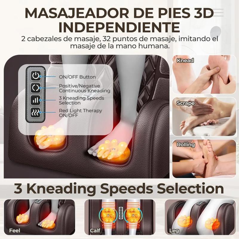 Masajeador Colchón Masajeador 10 Motores 5 Modo Termoterapia