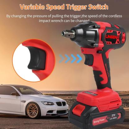 Llave de Impacto Inalámbrica Eléctrica – Alto Torque para Birlos, Tuercas y Tornillos  Ideal para Uso Automotriz y Doméstico