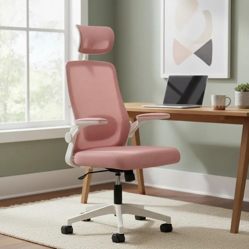 Haojiating Silla De Oficina Ergonomica Soporte Lumbar Ajustable Con Reposa Cabeza