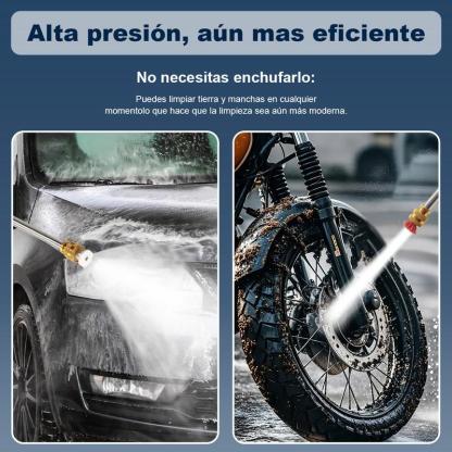 Pistola de Agua Inalámbrica para Hidrolavadora - 2 Baterías 7500mAh Autonomía Larga, Segura Duradera, Ahorra Agua Fácil de Usar, para Carros/Jardines/Cristales
