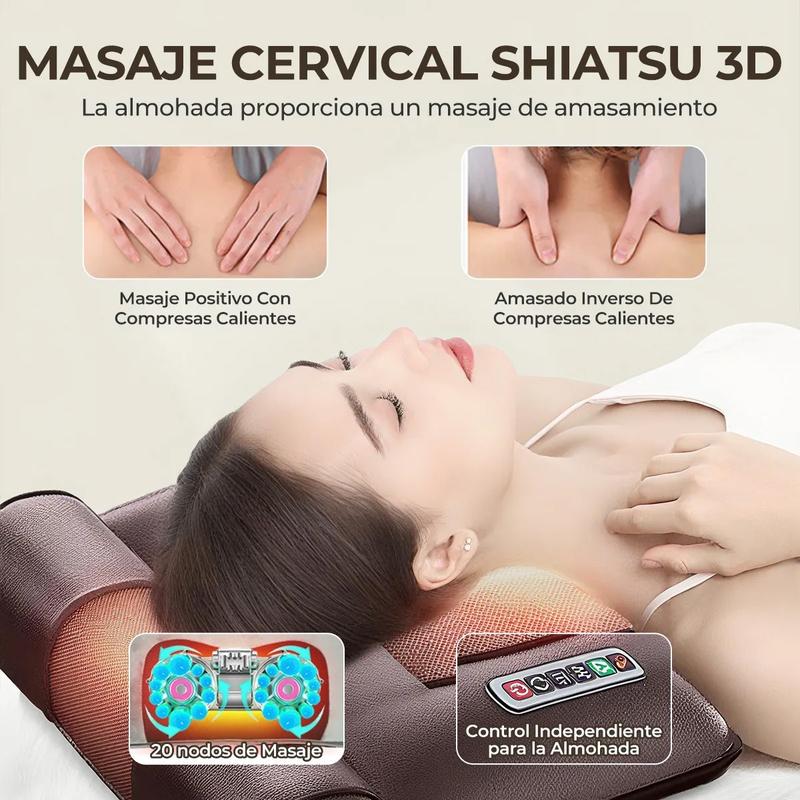 Masajeador Colchón Masajeador 10 Motores 5 Modo Termoterapia