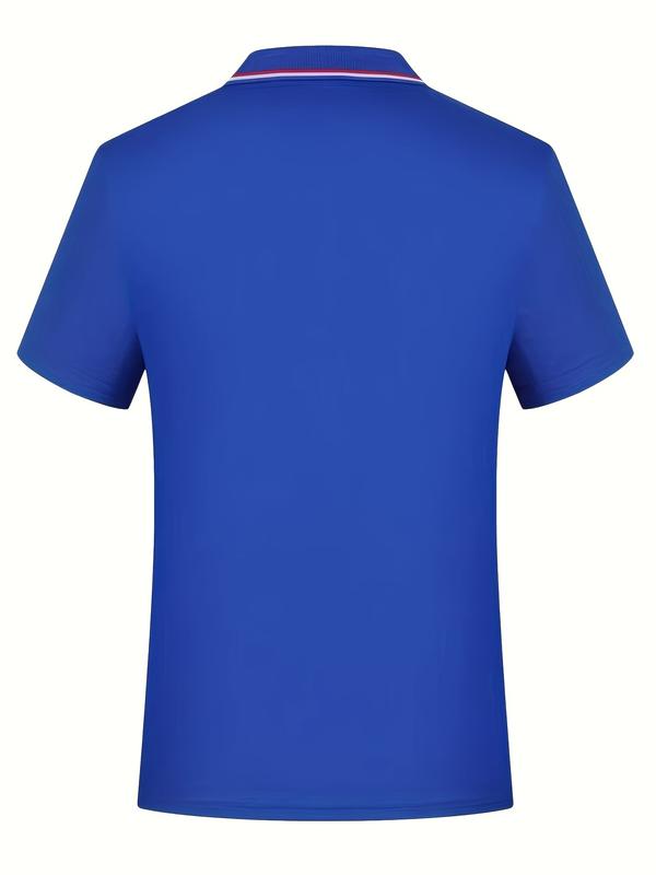 Men's Casual Colorblock Polo Shirts Set of 6, Comfortable Button Collar, Business & Outdoor Sports, Short Sleeve Fitted Tee