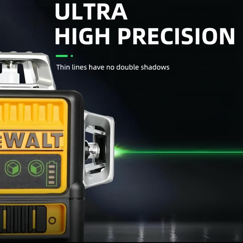 Nivel láser DW con medidor verde DW de 12 líneas para exteriores, herramienta de alta precisión impermeable lP54, alcance vertical de 360 ​​grados, batería de 12 V.