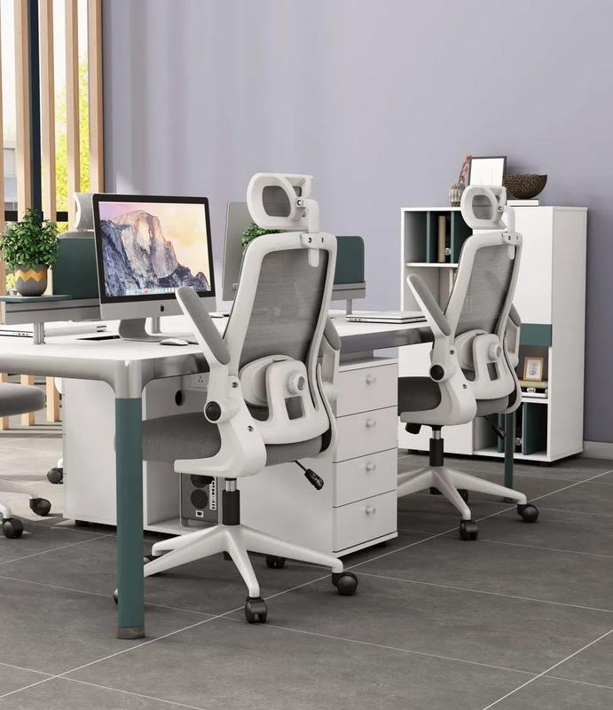 Haojiating Silla De Oficina Ergonomica Soporte Lumbar Ajustable Con Reposa Cabeza