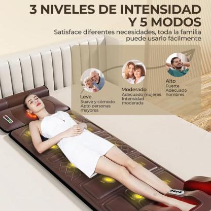 Masajeador Colchón Masajeador 10 Motores 5 Modo Termoterapia