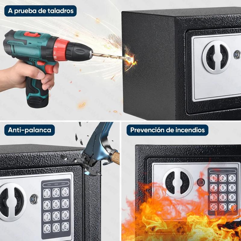 Caja Fuerte Digital De Alta Seguridad Con Código Y Llave