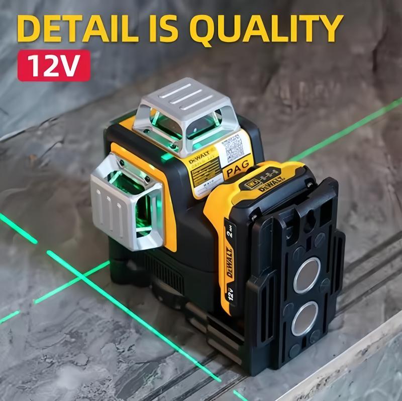 Nivel láser DW con medidor verde DW de 12 líneas para exteriores, herramienta de alta precisión impermeable lP54, alcance vertical de 360 ​​grados, batería de 12 V.