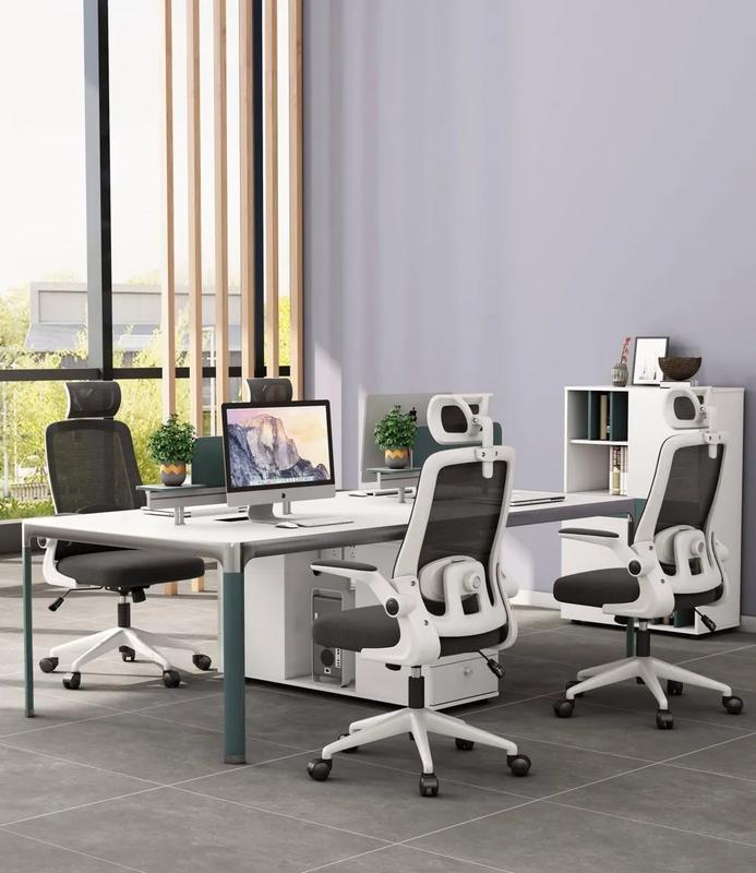 Haojiating Silla De Oficina Ergonomica Soporte Lumbar Ajustable Con Reposa Cabeza