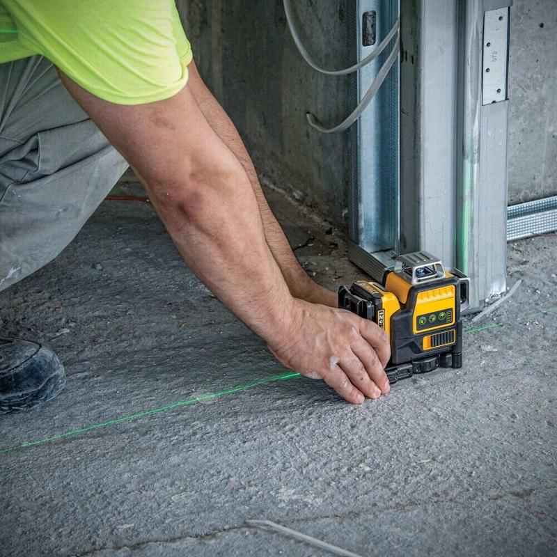Nivel láser DW con medidor verde DW de 12 líneas para exteriores, herramienta de alta precisión impermeable lP54, alcance vertical de 360 ​​grados, batería de 12 V.