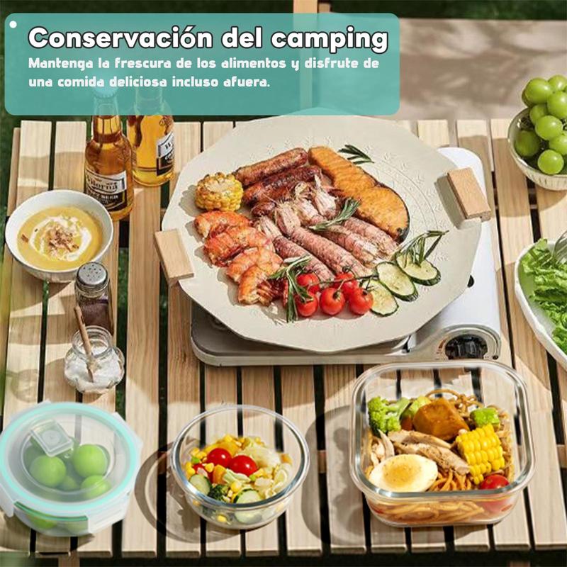 [Official] AISOON Juego de 50/40/16 Piezas de Contenedores Herméticos para Alimentos, Libres de BPA, Apilables, Resistentes a Fugas, Aptos para Congelador y Microondas, con Utensilios de Cocina de Vidrio y Plástico