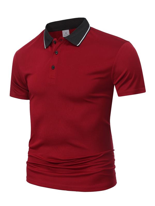 New Summer Men's Fashion Business Casual Quick Dry Polo Shirt Collared Short Sleeve Top Stylish Menswear for Daily Wear