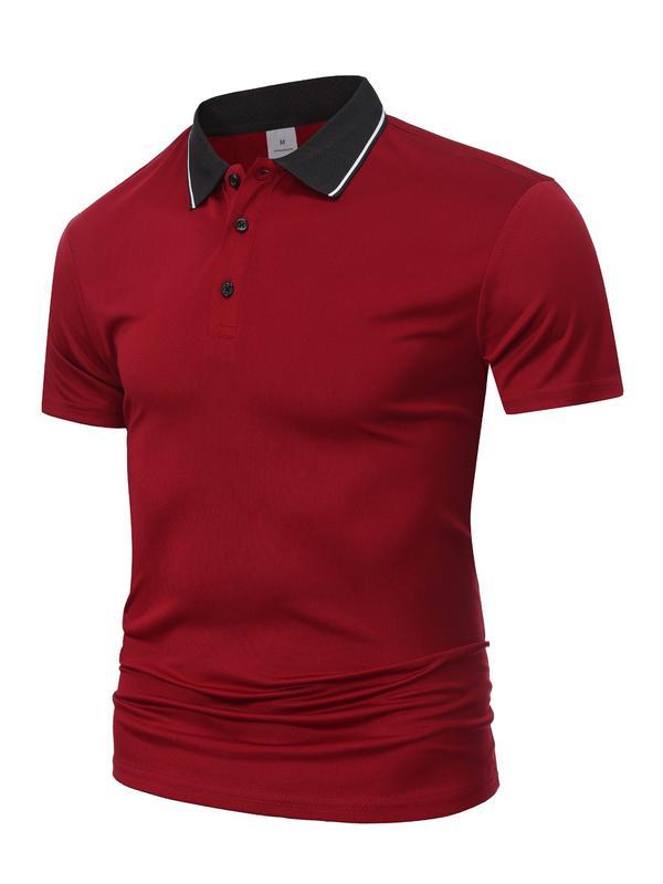 New Summer Men's Fashion Business Casual Quick Dry Polo Shirt Collared Short Sleeve Top Stylish Menswear for Daily Wear