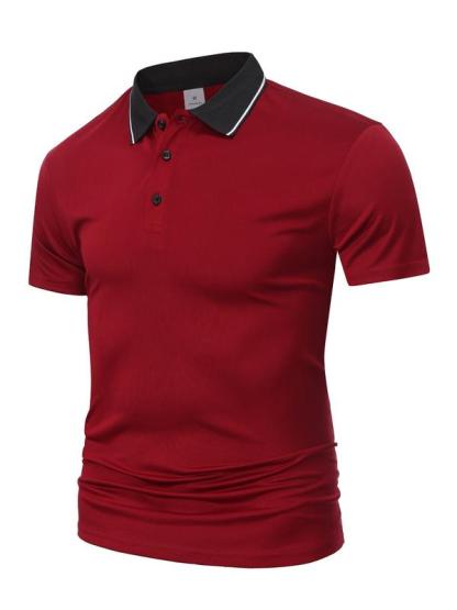 New Summer Men's Fashion Business Casual Quick Dry Polo Shirt Collared Short Sleeve Top Stylish Menswear for Daily Wear