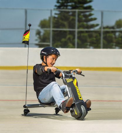 Razor PowerRider 360, Triciclo Eléctrico, Giros y Deslizamientos de 360 ​​Grados y Derrapes, Hasta 14 km/h, Hasta 30 minutos, Doble Corona Manillar, Rueda Delantero 200mm, 8+, 54 kg
