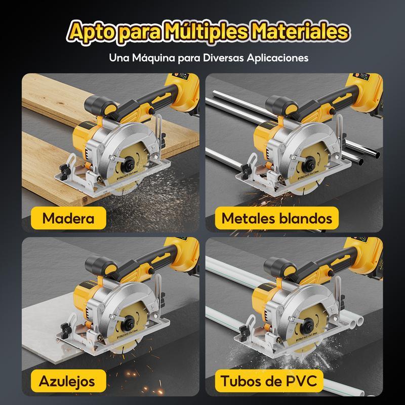 Sierra Circular Inalámbrica de 5 Pulgadas Con Mango