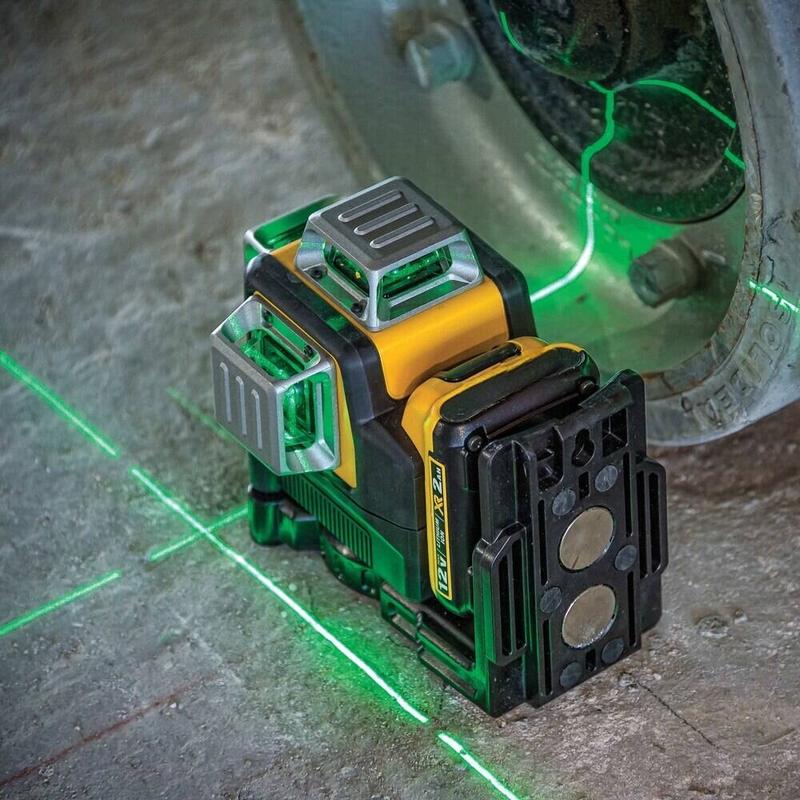 Nivel láser DW con medidor verde DW de 12 líneas para exteriores, herramienta de alta precisión impermeable lP54, alcance vertical de 360 ​​grados, batería de 12 V.